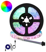 vidaXL Fita LED 2 pcs Preto e Transparente 1700 mm Cobre e Plástico