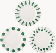 Pratos de jantar pintados à mão Linora, conjunto de 3