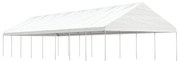 vidaXL Gazebo com telhado 17,84x5,88x3,75 m polietileno branco