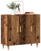 vidaXL Aparador 90x34x80 cm derivados de madeira madeira velha