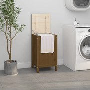 vidaXL Caixa p/ roupa 44x44x76 cm madeira pinho maciça castanho mel