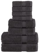 vidaXL 8pcs Conjunto toalhas banho premium SOLUND 600gsm antracite