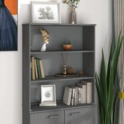 vidaXL Topo p/ armário alto HAMAR 85x35x100 pinho maciço cinza-escuro