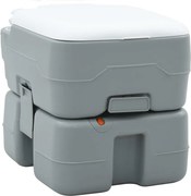 vidaXL Vaso Sanitário de Camping Cinza e Branco 41,5 x 36,5 x 37,5 cm