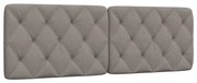 vidaXL Almofadão de cabeceira 160 cm tecido cinzento-acastanhado