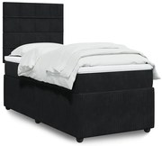 vidaXL Cama com molas/colchão 90x190 cm veludo preto