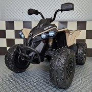 Moto 4 elétrica 24V para crianças Can-Am Maverick Pneus Borracha EVA e Assento em pele Bege