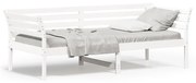 vidaXL Sofá-cama sem colchão 90x200 cm madeira de pinho maciça branco