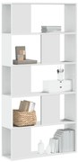 vidaXL Estante com 5 prateleiras derivados de madeira branco