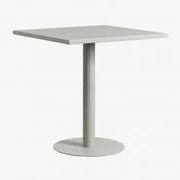 Mesa De Cozinha Quadrada 70x70 Cm Em Ferro Mizzi Verde Cáqui - Sklum
