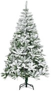 Árvore de Natal Artificial 180cm com Neve Ignífugo com 750 Ramos Folha