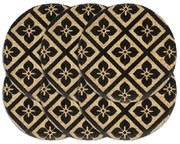 vidaXL Individuais de mesa 6 pcs juta 38 cm redondo preto