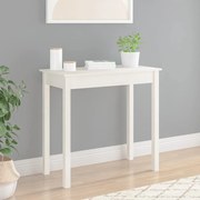 vidaXL Mesa consola 80x40x75 cm madeira de pinho maciça branco