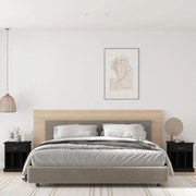 vidaXL Mesas de cabeceira 2 pcs 43x36x50 cm preto
