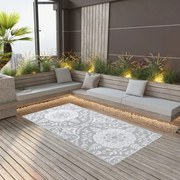Tapete de exterior 80x150 cm ARAKIL PP cinzento-claro