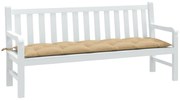Almofadão p/ banco de jardim 180x50x7 cm mesclado tecido bege