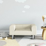vidaXL Sofá infantil 50x40x26,5 cm veludo cor creme