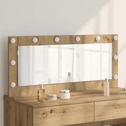 vidaXL Espelho de Vaidade com Luzes LED Carvalho Artesanal 100x45x18 cm