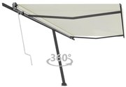 vidaXL Toldo automático independente 500x300 cm cor creme