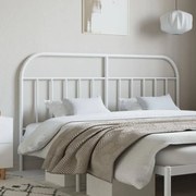 vidaXL Cabeceira de cama 180 cm metal branco