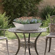 vidaXL Plantador em Forma de Tigela 50x50x15 cm de Aço Inoxidável