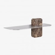 Estante De Parede Para Casa De Banho Em Aço Inoxidável Serbian Mármore Marrom Emperador & ↔︎ 45 Cm - Sklum