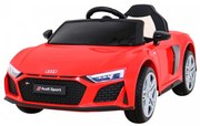 Carro elétrico para Crianças Audi R8 LIFT 12V Rodas de EVA, Assento de couro preto Vermelho