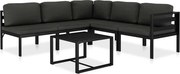 vidaXL 6 pcs conjunto lounge jardim com almofadões alumínio antracite