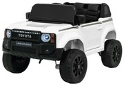Carro elétrico para Crianças Toyota Land Cruiser PRADO 12V 4x4 Rodas Espuma EVA, assento couro ecológico Branco