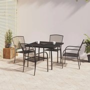 vidaXL 5 pcs conjunto de jantar para jardim aço antracite
