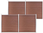 vidaXL Painel de vedação para jardim 699x186 cm WPC castanho
