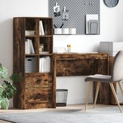 mesa com Armazenamento Carvalho Fumado Madeira Derivada