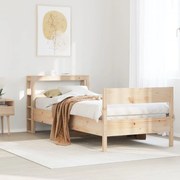 vidaXL Cama sem colchão 90x190 cm madeira de pinho maciça