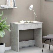 vidaXL Secretária 80x40x75 cm derivados de madeira cinzento cimento