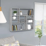 vidaXL Estante 90x16x78 cm derivados de madeira cinzento sonoma