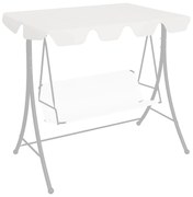 vidaXL Toldo suplente baloiço jardim 188/168x145/110 cm branco