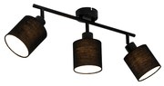 Candeeiro de teto moderno preto 3 luzes - Hetta
