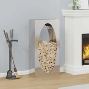 vidaXL Suporte para lenha 50x23x100 cm aço inoxidável