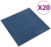 Ladrilhos carpete para pisos 20 pcs 5 m² 50x50 cm azul-escuro