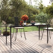 vidaXL Mesa de jantar para jardim 160x80x74 cm aço/vidro temperado