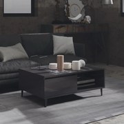 vidaXL Mesa de centro 90x60x35cm derivados de madeira cinza brilhante