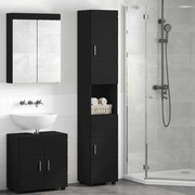 vidaXL Conjunto de Armários para Banheiro TULUM Preto