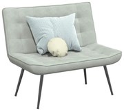 vidaXL Banco 110x74x84 cm veludo cinzento-claro