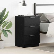 Criado-mudo de Carvalho Preto vidaXL - 40x65x65 cm