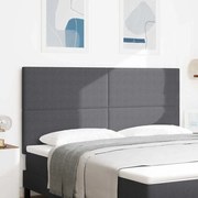 Cabeceira vidaXL Design Simples Cinza Escuro 180 cm Tecido de Veludo