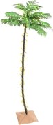 vidaXL Palmeira c/ 136 luzes LED 220 cm branco quente