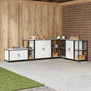 vidaXL Armazenamento de Cozinha Branco 60 x 50 x 92 cm Aço