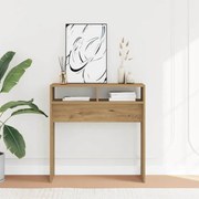 vidaXL Mesa consola 78x30x80cm derivados de madeira carvalho artisiano