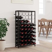 vidaXL Garrafeira para 45 garrafas 54x18x100 cm ferro forjado preto