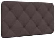 vidaXL Almofadão de cabeceira 80 cm tecido castanho-escuro